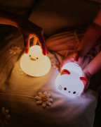 LED silikónová nočná lampička Rgb so zvukom - mačička Mary's