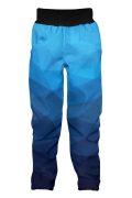 Softshellové nohavice detské Mozaika modrá Wamu