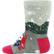 Ponožky dojčenskej froté Huhik ABS ružové