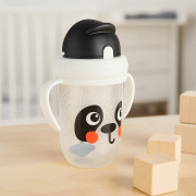 Hrnček nevylievací so slamkou a závažím BabiesBoo 270 ml panda Canpol babies