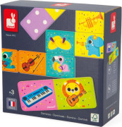 Hra Domino Hudobné nástroje 24 ks Janod