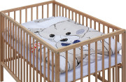 Detská postieľka s kompletnou výbavou 120 x 60 cm - Tiko Scarlett