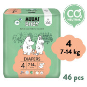 Eko plienky Muumi Baby 4 Maxi 7–14 kg 46 ks