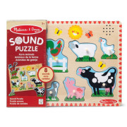 Drevené puzzle so zvukmi Zvieratá na farme Melissa & Doug