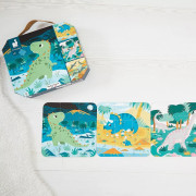 Puzzle v kufríku 4v1 Dinosaury Janod