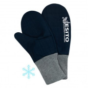 Zimné palcové rukavice softshell s baránkom navy blue Esito