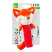 Plyšová hračka s pískatkom - Líška, červená Akuku