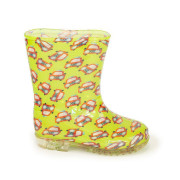 Chlapčenské čižmy PVC, potlač autíčko zelené Pidilidi