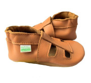 Kožené capáčky sandálky Barefoot Vel. L (12-18 mes.) Hopi Hop
