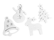 Drevené dekorácie vianočné na zavesenie/domaľovanie