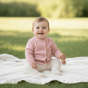 Kabátik vzor obdĺžniky ružová Baby Service