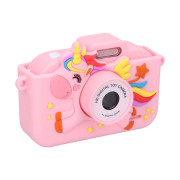 Detský digitálny fotoaparát silikónové púzdro jednorožec - foto 48Mpx video Full HD