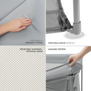 Ohrádka pre deti skladacia Ziki Light Grey Kinderkraft