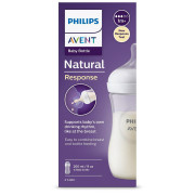 Fľaša Natural Response 260 ml, 1m+darček PETITE&MARS Miska 6m+ Philips Avent