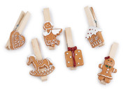 Veľké vianočné štipce - perníčky sada 3 ks