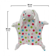 Králik 30 cm biely, uzlíkový maňuška