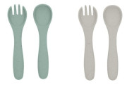 Príbor 2-dielny Platinum Silicone KikkaBoo