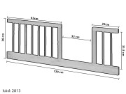Válendová bočnica k postieľke 120 cm- ECO - prírodná