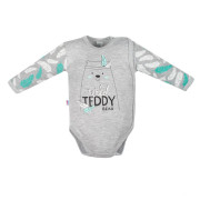 Dojčenské body s dlhým rukávom New Baby Wild Teddy