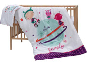 Detská postieľka s kompletnou výbavou 120 x 60 cm, Moly Scarlett