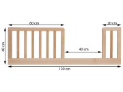 Valendová bočnica k postieľke 120 cm - Biela 2. AKOSŤ