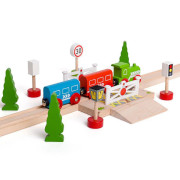 Súprava drevených dopravných značiek Bigjigs Rail