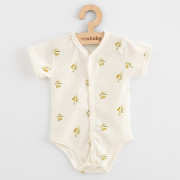 Dojčenské celorozopínacie body s krátkym rukávom z organickej bavlny Olivy New Baby