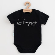 Dojčenské bavlnené body s krátkym rukávom New Baby Be Happy