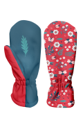 Detské softshellové rukavice Lienky červená