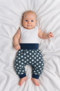 Nohavice buggy zateplené Bubliny modré Baby Service