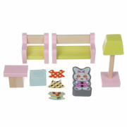 Drevený nábytok pre bábiky - Obývacia izba
