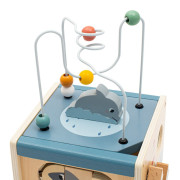 Dřevěná multifunknčí kostka Ocean Montessori Baby Mix