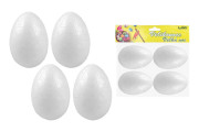 Vajíčko dekoračné polystyrénové 8 cm, 4ks