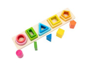 Drevená vkladačka farby a tvary Montessori Baby Mix