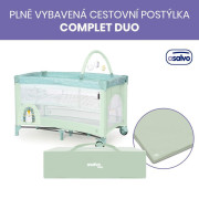 Complet duo cestovná postieľka s druhým dňom a hrazdičkou Asalvo