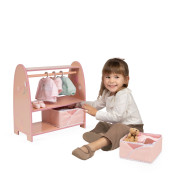 Drevený šatníkový vešiak na oblečenie pre bábiky Tulipe DeCuevas