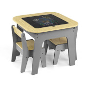 Detský stôl a stoličky Olaf Blocks Dark Grey Milly Mally