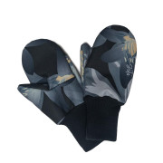 Zimné palcové rukavice softshell s baránkom Bloom čierna Esito veľ. 5 - 7 rokov