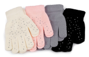 Detské pletené rukavice s kamienkami