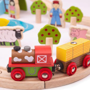 Drevená vláčikodráha farma Bigjigs Rail