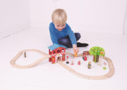 Drevená vláčikodráha hasičská stanica Bigjigs Rail