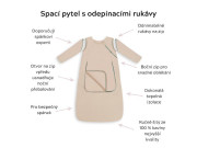 Celoročný spací vak s odopínacími rukávmi Sleepee Limitovaná edícia