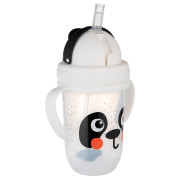 Hrnček nevylievací so slamkou a závažím BabiesBoo 270 ml panda Canpol babies