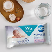 Detské vlhčené obrúsky 99% vody 60 ks Canpol babies