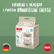 For Nature fľaša s kontrolou teploty 150 ml s úchytmi Nuk