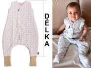 Letný spací vak s nožičkami bambus ružové baletky Veľ. 110 cm Kaarsgaren