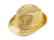 Karnevalový klobúk s flitrami