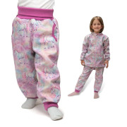 Rastúce softshellové nohavice Jednorožec ružová, Esito