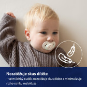 Cumlík svietiaci silikónový dynamický 2 ks Teddy Love 0 - 6 m Lovi