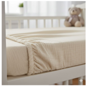 Mušelínové prestieradlo do postieľky 60x120 cm Prem